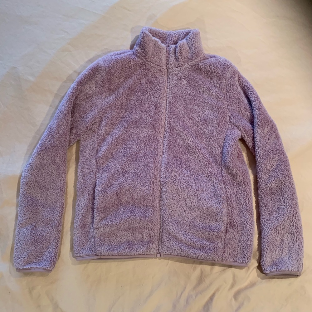 UNIQLO Fleece ZIP Up Jacket- Light Purple- Medium